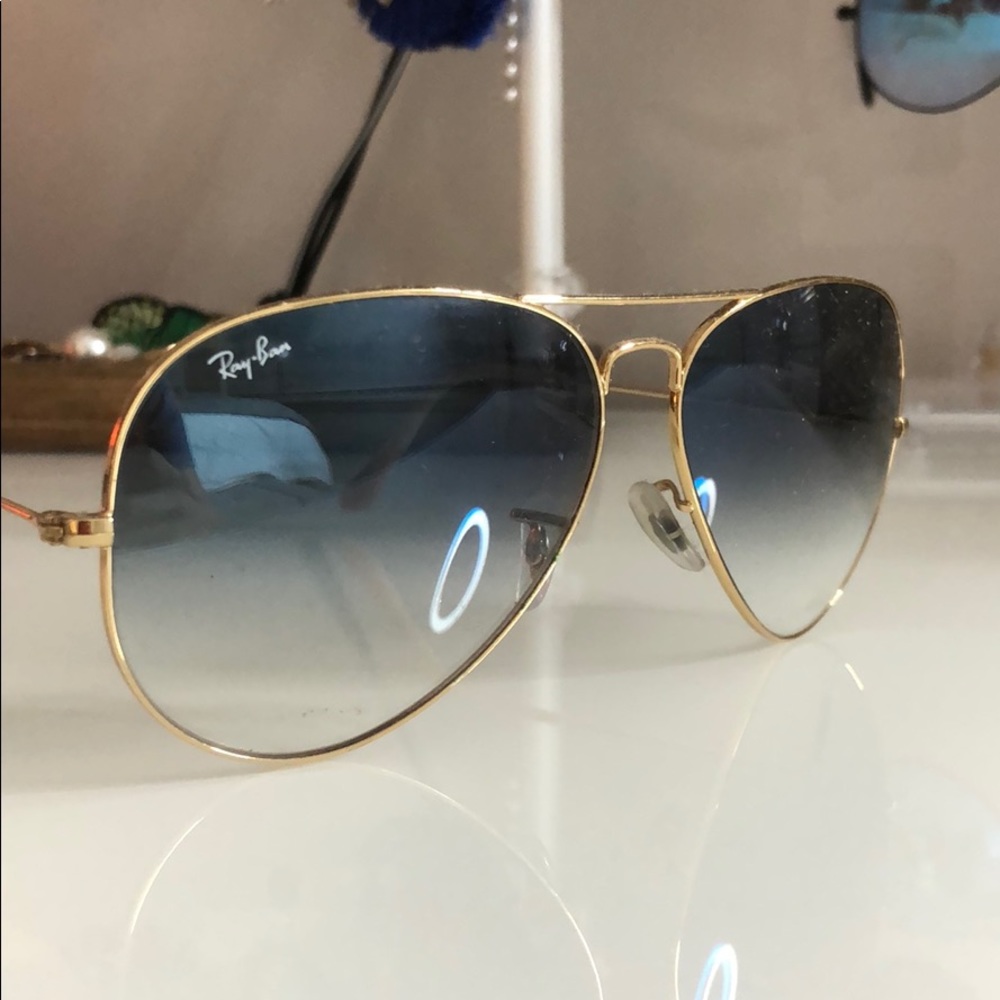 OMBRÉ AVIATOR RAYBANS GOLD